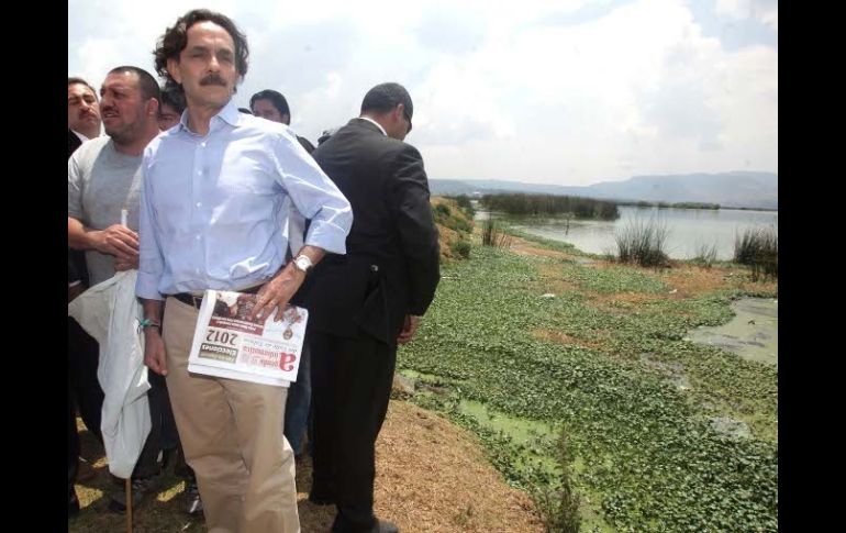 Gabriel Quadri realizó una visita al Parque Ecoturístico de Chingnahuapan, en lo alto del Río Lerma. EL UNVERSAL  /