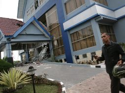 Una residencia en Banda Ache, afectada por causa del sismo.  AFP  /