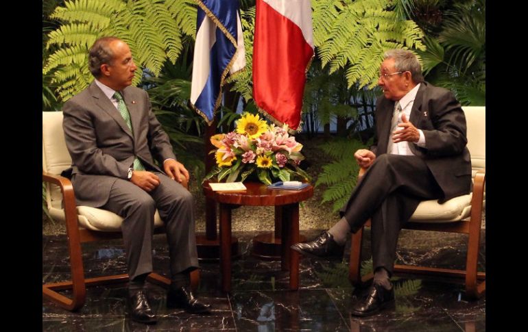 Ambos presidentes estuvieron reunidos en privado tras la ceremonia oficial de bienvenida. NTX  /