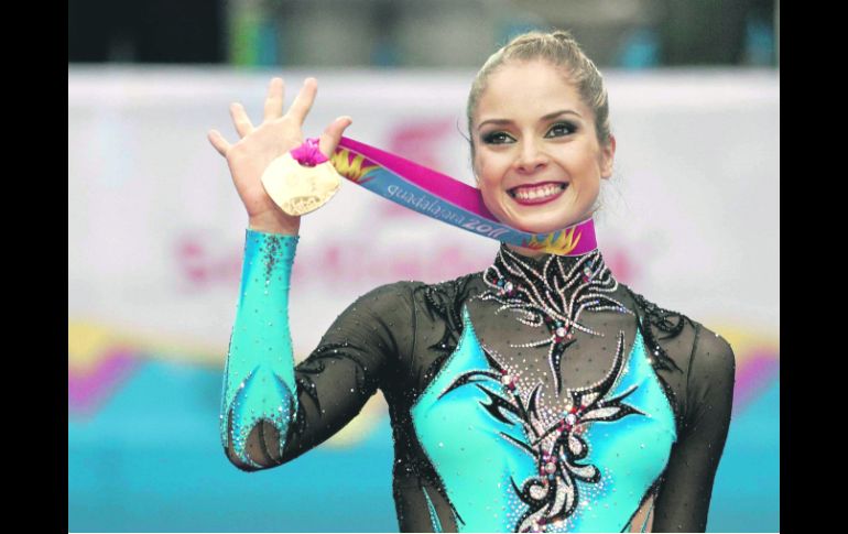 La medallista panamericana, Cynthia Valdez, encabeza al grupo tapatío de gimnastas. MEXSPORT  /