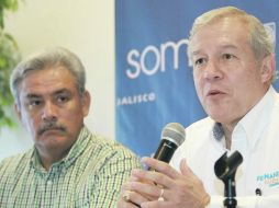 Alberto Cárdenas Jiménez , acompañó al candidato a gobernador durante su gira por Puerto Vallarta.ESPECIAL  /