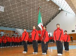 Los atletas paralimpicos mexicanos durante el abanderamiento II juegos Centroamericanos y del Caribe de Olimpiadas Especiales. MEXSPORT  /