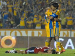 Los Tigres de la UANL asumieron el liderato general a sólo dos jornadas de terminar el torneo. EFE  /