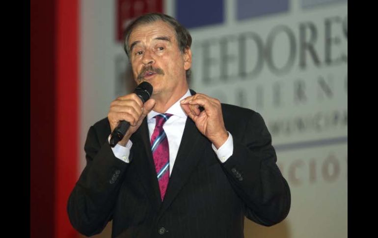 El ex presidente Vicente Fox pide atacar las fuentes de criminalidad y el lavado del dinero ilegal. ARCHIVO  /