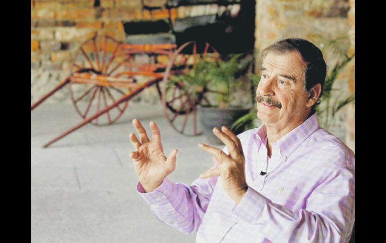 Vicente Fox afirma que cada individuo debe responsabilizarse de sus actos y el Estado debe de garantizar su seguridad. EL UNIVERSAL  /