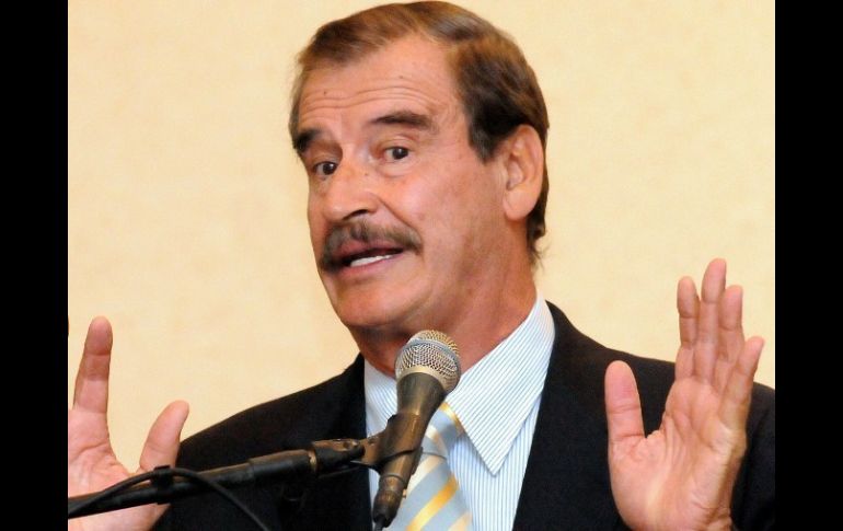 El ex mandatario Vicente Fox estuvo en Tijuana para sustentar una conferencia en el Cetys Universidad. AFP  /