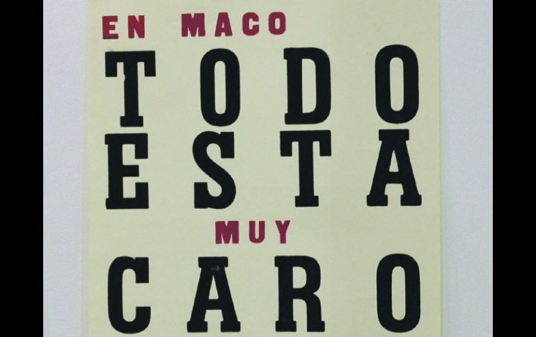 Afiche del colombiano Antonio Caro, donde hace un juego de palabras con su apellido.  /