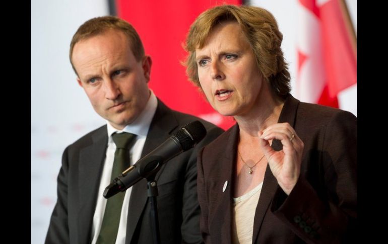 La comisaria europea de Acción por el Clima, Connie Hedegaard, al final de la conferencia. AFP  /