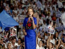 Josefina Vázquez realizó un evento masivo en el auditorio Hermanos Carreón. EL UNIVERSAL  /