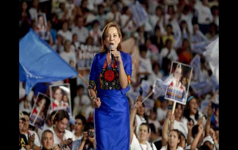 Josefina Vázquez realizó un evento masivo en el auditorio Hermanos Carreón. EL UNIVERSAL  /