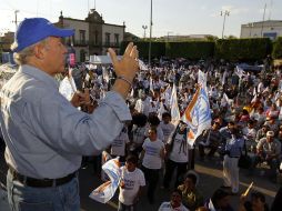 Fernando Guzmán acudió a la Plaza Principal del municipio de Ocotlán.  /