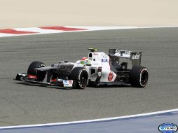 Sergio Pérez logró un tiempo de 1:34.893. AFP  /