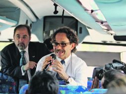 Gabriel Quadri de platicó con la prensa rumbó a la Conferencia con el Episcopado Mexicano. NTX  /