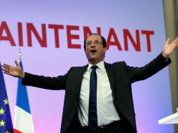 François Hollande declaró que es el candidato de la unión por el cambio. AP  /