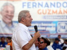 Fernando Guzmán  dijo que apenas ''va tomando carrera'' en su campaña.  /