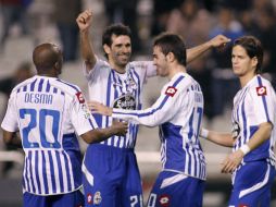 El equipo coruñés tiene la posibilidad de garantizar en Almería una plaza en el playoff de ascenso. ARCHIVO  /