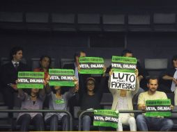 Los manifestantes se dirigieron directamente a la presidenta Dilma Rouseff. EFE  /