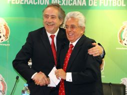 Los directivos de la FMF en la rueda donde anunciaron al aprobación de la nueva liga. MEXSPORT  /