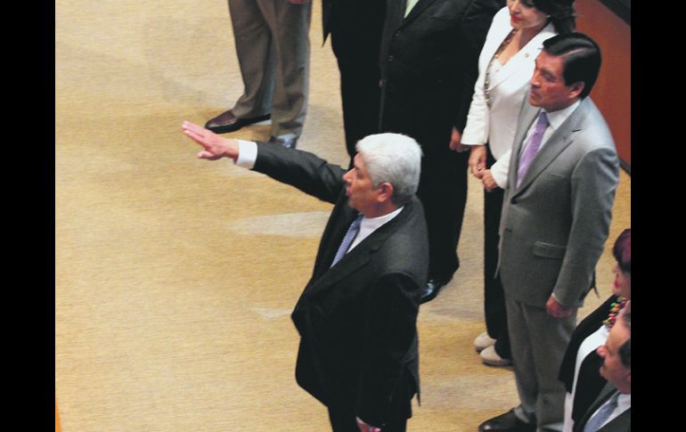 Francisco Ramírez Acuña, ex gobernador de Jalisco, toma protesta como nuevo representante diplomático. NTX  /