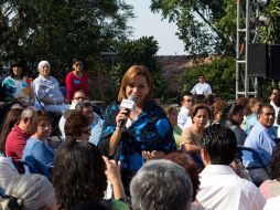 La candidata a la Presidencia de la República insistió en no dar ni un paso atrás en la agenda educativa. NTX  /