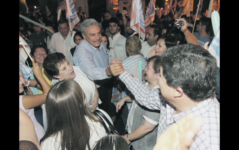 El panista arrancó anoche su carrera hacia la Presidencia municipal.  /