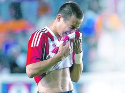 Érick “Cubo” Torres lloró al finalizar el partido ante el Pachuca, el sábado pasado.  /