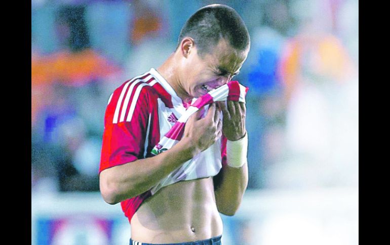 Érick “Cubo” Torres lloró al finalizar el partido ante el Pachuca, el sábado pasado.  /