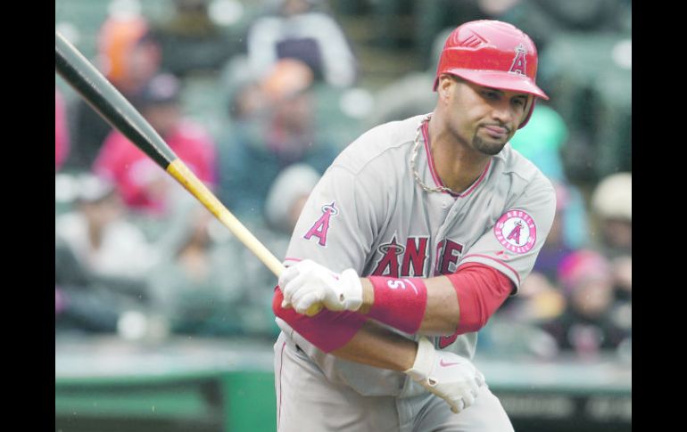 El primera base dominicano de los Angelinos, Albert Pujols se ha ponchado en 14 ocasiones esta temporada. GETTY IMAGES SPORT  /