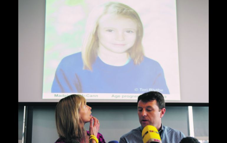 Kate y Gerry McCann se aferran a la posibilidad de que Madeleine, desaparecida en 2007, se encuentre con vida. AFP  /