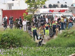 Los cuatro cuerpos fueron hallados este jueves en el canal de la Zamorana de Veracruz. EFE-VERACRUZNEWS  /