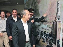 El Mandatario inauguró en Puebla cuatro obras conmemorativas a la batalla librada hace 150 años. NTX  /