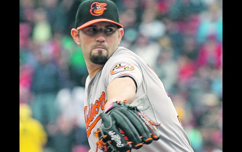 El abridor de Baltimore, Jason Hammel, limitó el ataque de Boston en seis entradas y dos tercios de labor. AFP  /