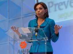 Josefina Vázquez Mota participó como invitada en la  XXII Convención de Aseguradores de México. NOTIMEX  /