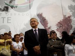 López Obrador encabezó un mitin la tarde de hoy martes en la delegación Iztacalco. NTX  /