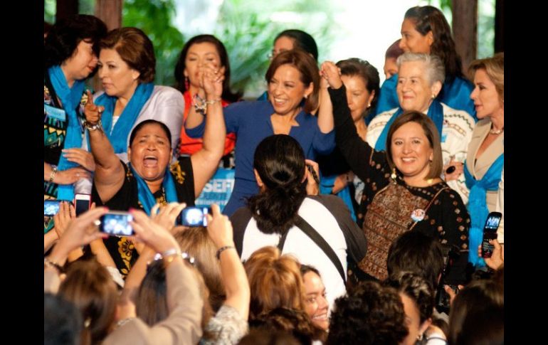 Josefina Vázquez Mota durante un desayuno con motivo de la celebración del Día de las Madres. NTX  /