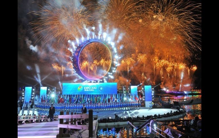 Aspecto de la ceremonia inaugural de Ueosu, Corea. AFP  /