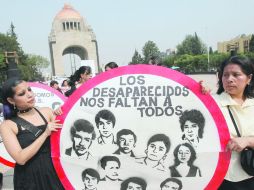 Mujeres de varios estados del país se concentraron el jueves en el Monumento a la Revolución. EFE  /