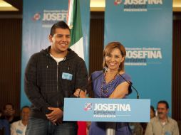 Josefina Vázquez Mota participó en un encuentro ciudadano en la capital del estado. NOTIMEX  /