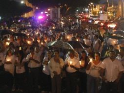 A pesar de la lluvia que cayó, la marcha se realizó en orden y con tranquilidad.  /