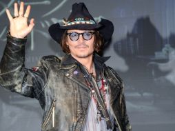 El actor Johnny Depp en conferencia de prensa de la película ' Sombras tenebrosas'. AFP  /