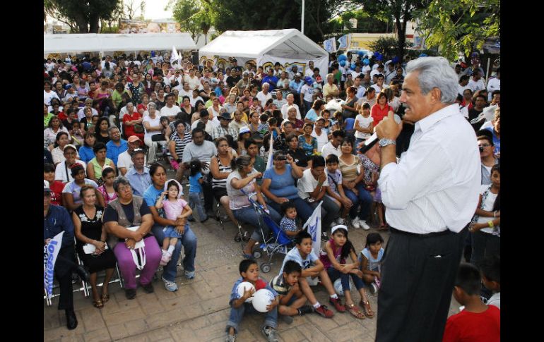 Durante un evento en el parque San Jacinto en donde dijo que su gobierno será ''de puertas abiertas''. ESPECIAL  /