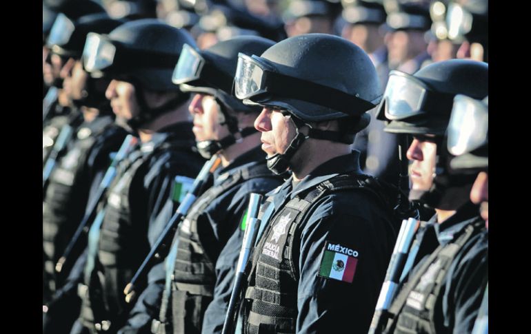 Agentes de la Policía Federal, durante una exhibición oficial. EL UNIVERSAL  /