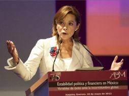 Josefina Vázquez Mota se pronunció por abrir más el crédito a los mexicanos. EFE  /