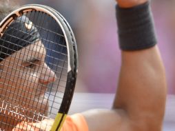 Rafael Nadal celebra la derrota de la República Checa durante su partido de cuartos de final del ATP de Roma. AFP  /