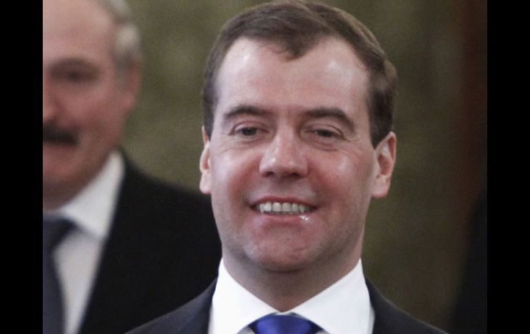 Dmitry Medvedev, primer ministro ruso, habló ante los líderes del Grupo de los Ocho. ARCHIVO  /