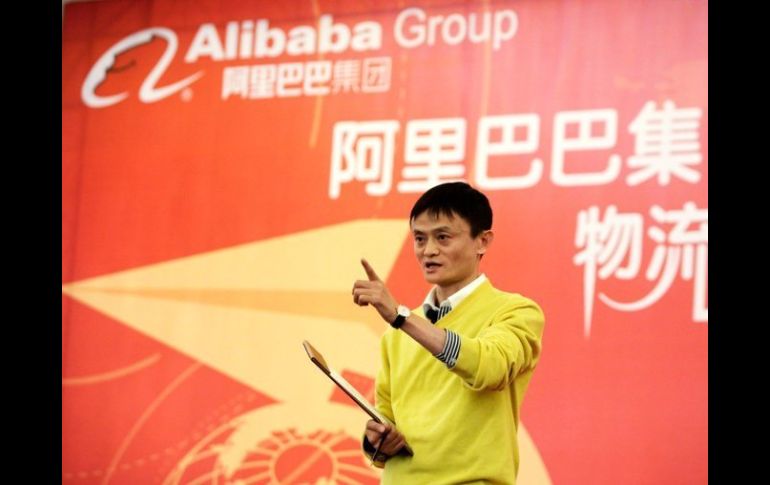 Jack Ma, ejecutivo y vocero de Alibaba, hace comentarios hoy, en una conferencia de prensa en Beijing. REUTERS  /