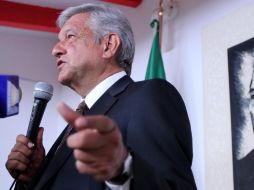 El candidato presidencial de la coalición Movimiento Progresista, Andrés Manuel López Obrador, durante su conferencia matutina. NTX  /