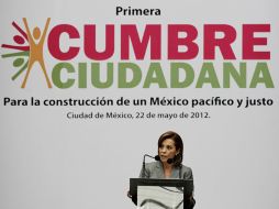 Josefina Vázquez Mota durante su participación en la Primera Cumbre Ciudadana. REUTERS  /