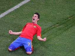 David Villa no podrá estar con España en Ucrania y Polonia. MEXSPORT  /