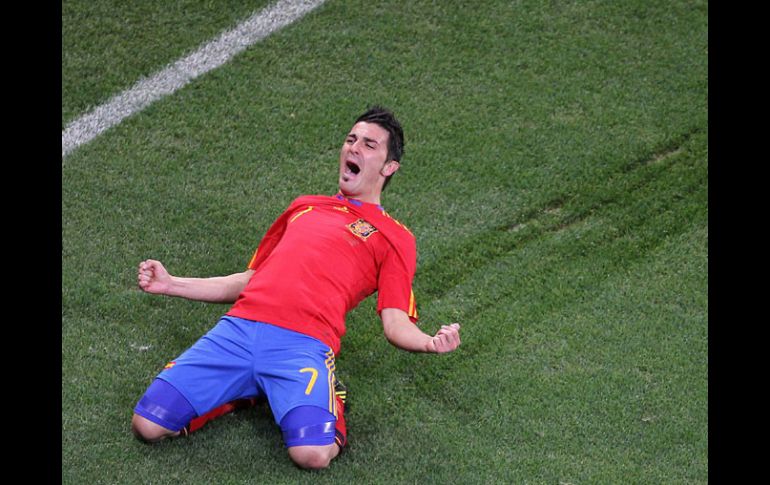 David Villa no podrá estar con España en Ucrania y Polonia. MEXSPORT  /